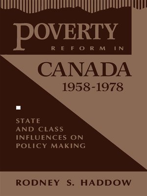 cover image of Poverty Reform in Canada, 1958-1978